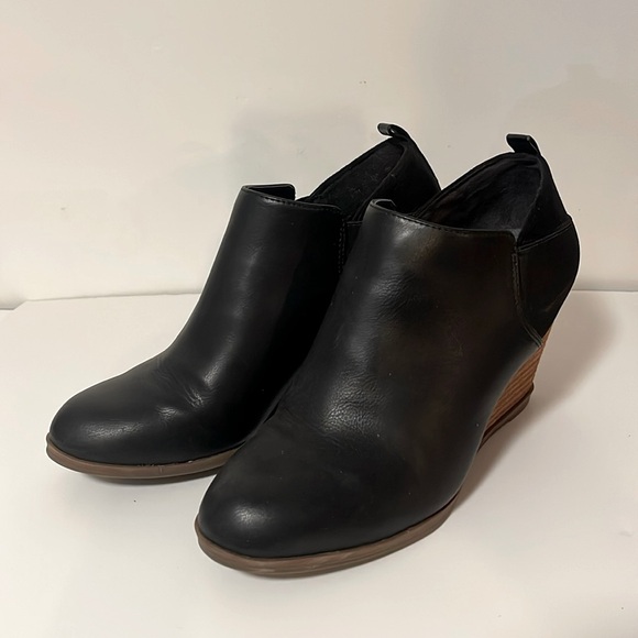 Dr.Scholl’s Parler Black Wedge Booties Woman’s 8M - Picture 1 of 5